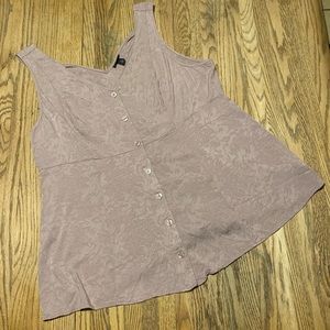 Torrid Taupe Jacquard peplum blouse